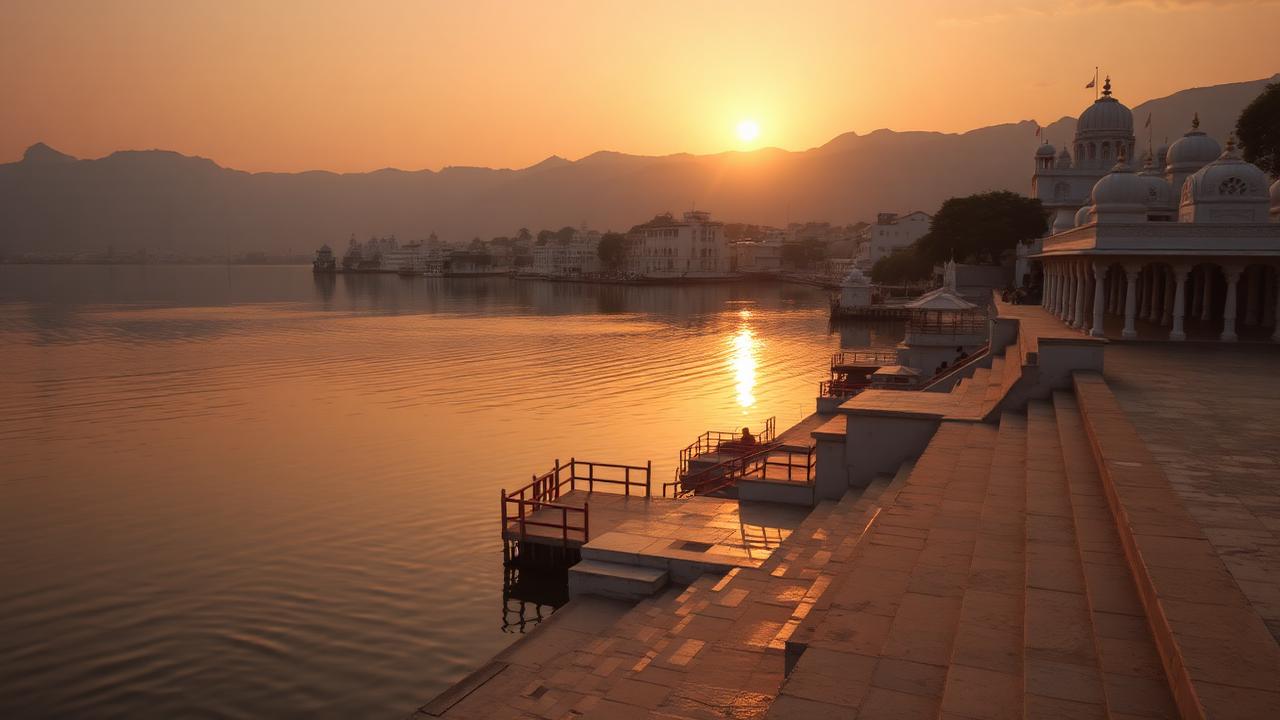 Pushkar Ghats — Lakeside temples and evening aarti